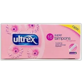 10. Ultrex Tampons Super sans applicateur paquet de 16