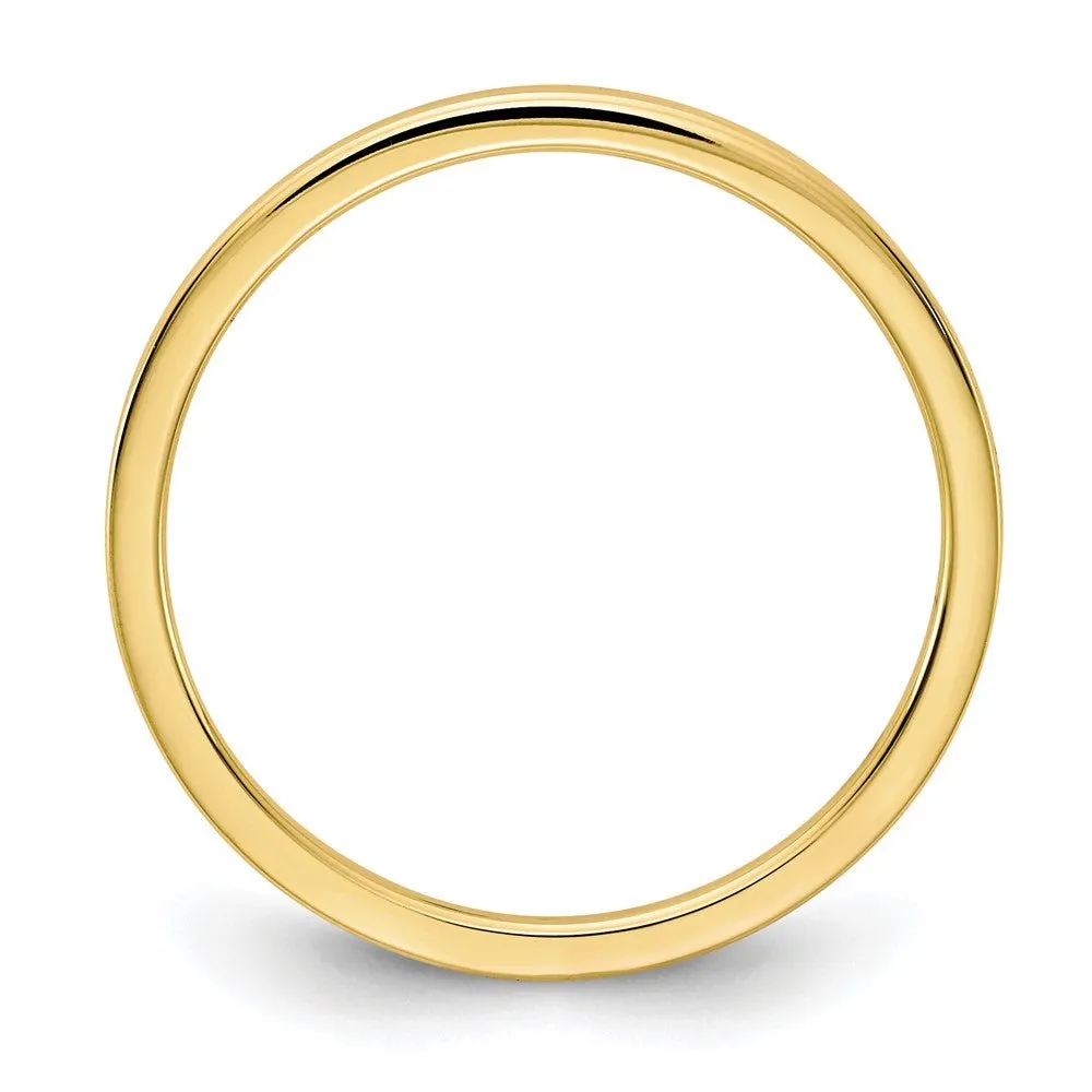 1.2mm 14k Yellow Gold Polished Flat Stackable Band