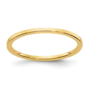 1.2mm 14k Yellow Gold Polished Flat Stackable Band