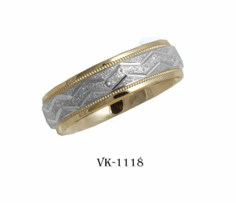 14k Solid Gold Elegant Ladies Modern Traditional Flat Band 6mm Ring VK1118v