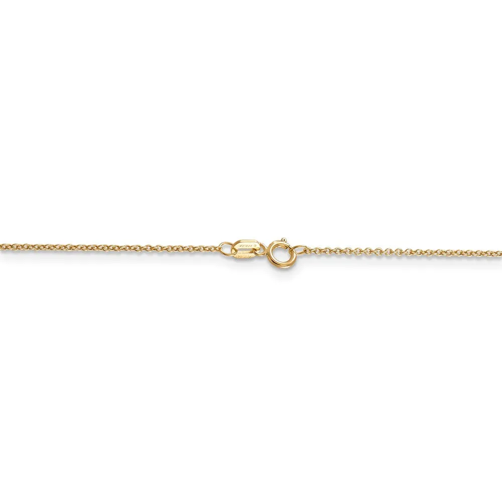 14k Yellow Gold 15 Inside Quince Anos Heart Frame Necklace