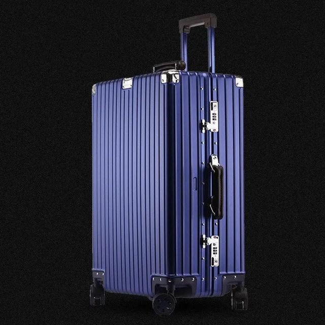 20'24'26'29'Inch Retro Aluminum Suitcase Carry On Cabin Tsa Scratch Resistant Luggage Metal Trolley