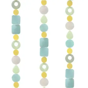 72 Capiz Shell Strand - Aqua Yellow