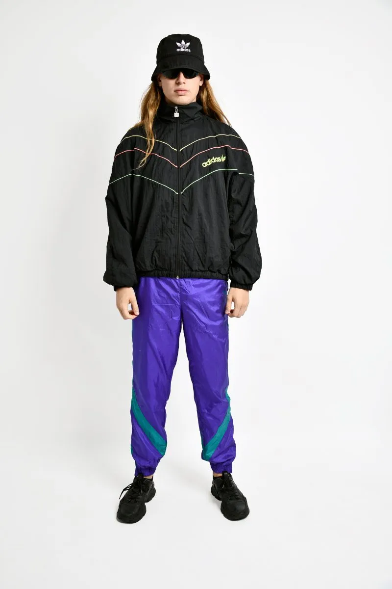 80s ADIDAS black windbreaker