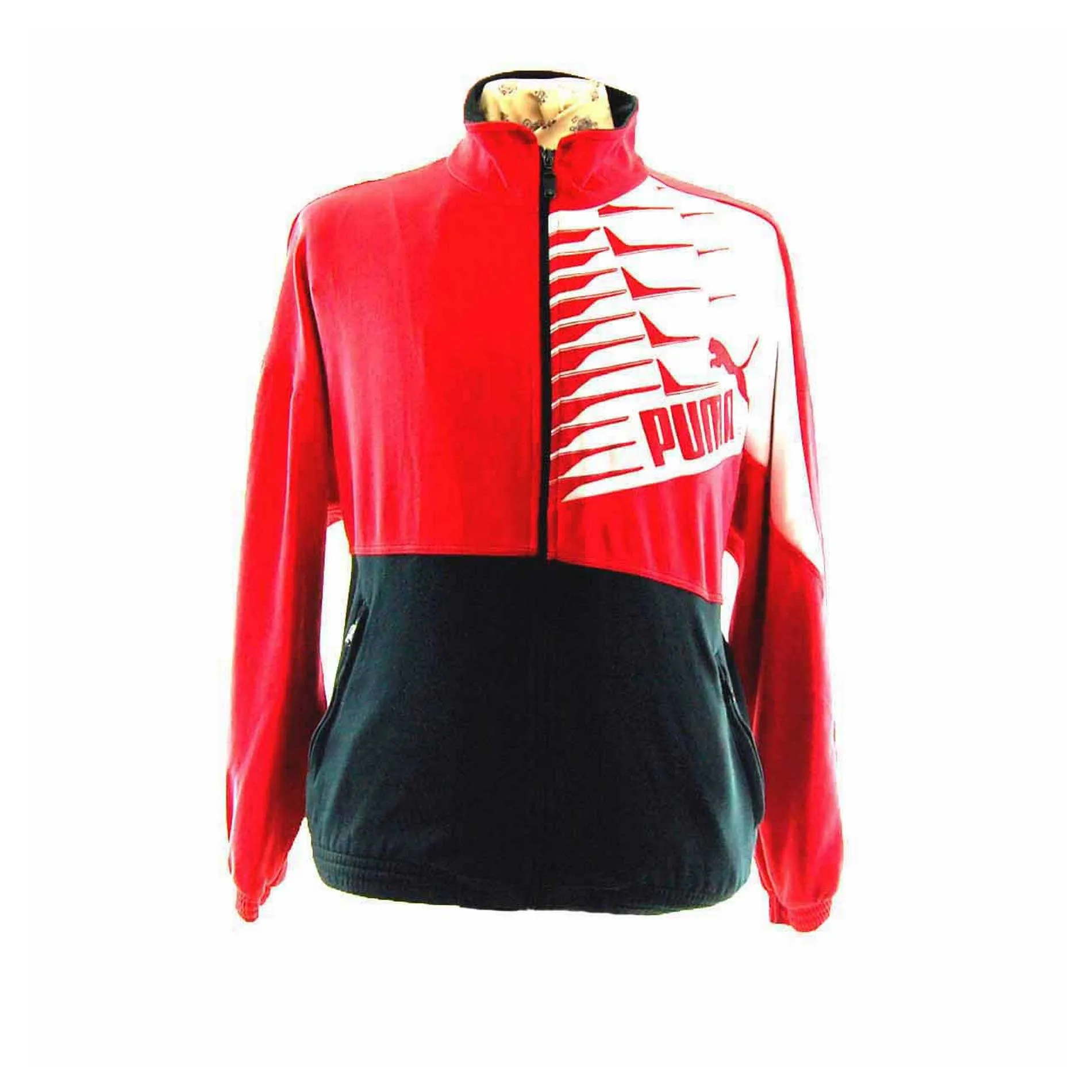 90s Red Puma Track Top - M