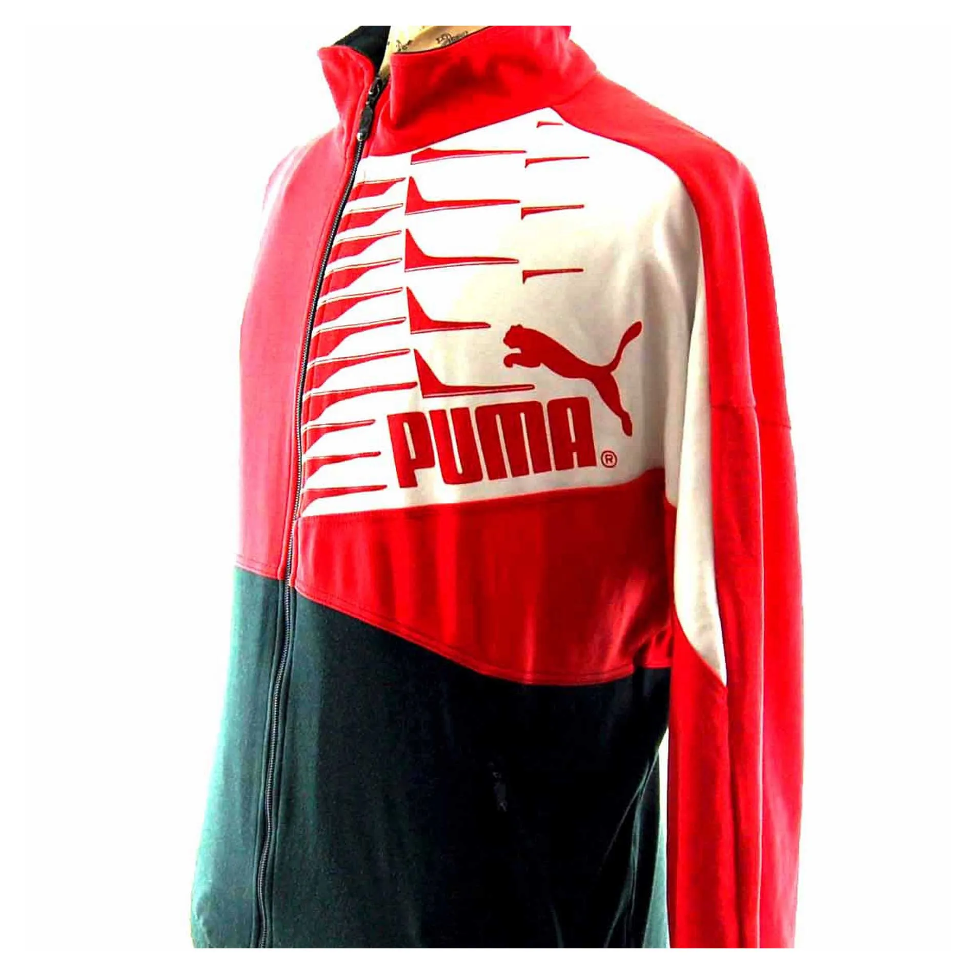 90s Red Puma Track Top - M