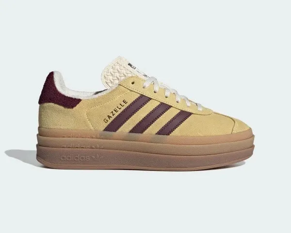 Adidas Gazelle Bold Almost Yellow Maroon Wonder White IF5937