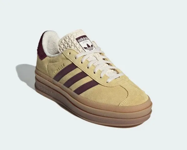 Adidas Gazelle Bold Almost Yellow Maroon Wonder White IF5937