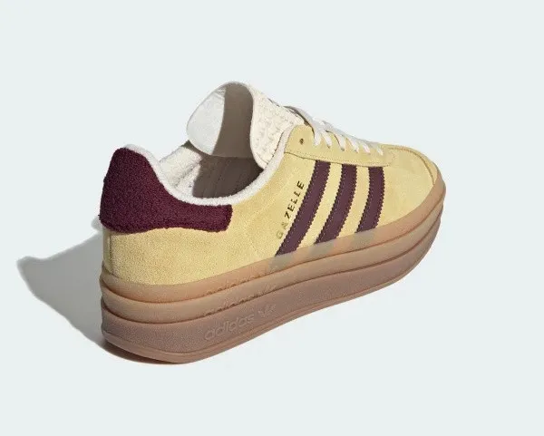 Adidas Gazelle Bold Almost Yellow Maroon Wonder White IF5937