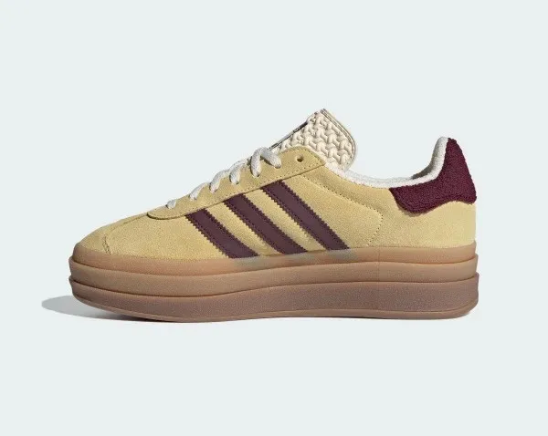 Adidas Gazelle Bold Almost Yellow Maroon Wonder White IF5937