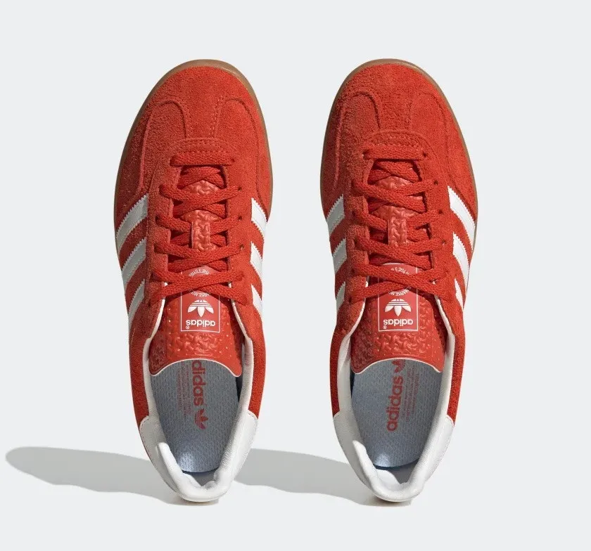 Adidas Gazelle Indoor Scarlet Bold Orange Cloud White Gum H06261