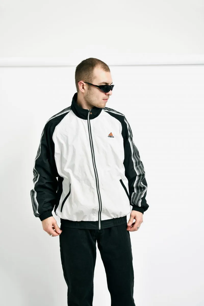 ADIDAS windbreaker white black