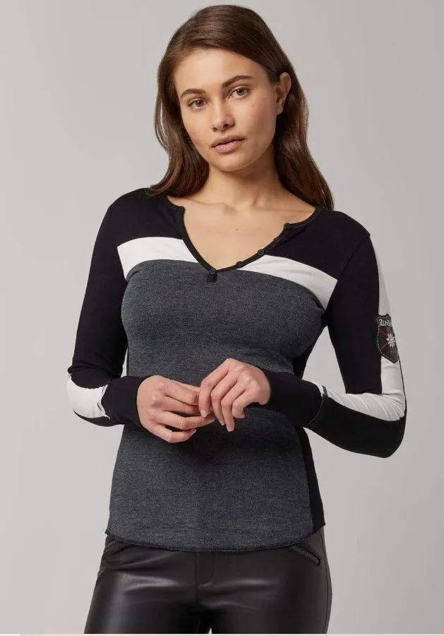 Alp N Rock Stala Henley - Heather Black