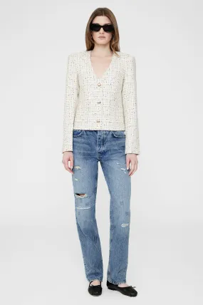 Anitta Jacket - Cream And Black Tweed