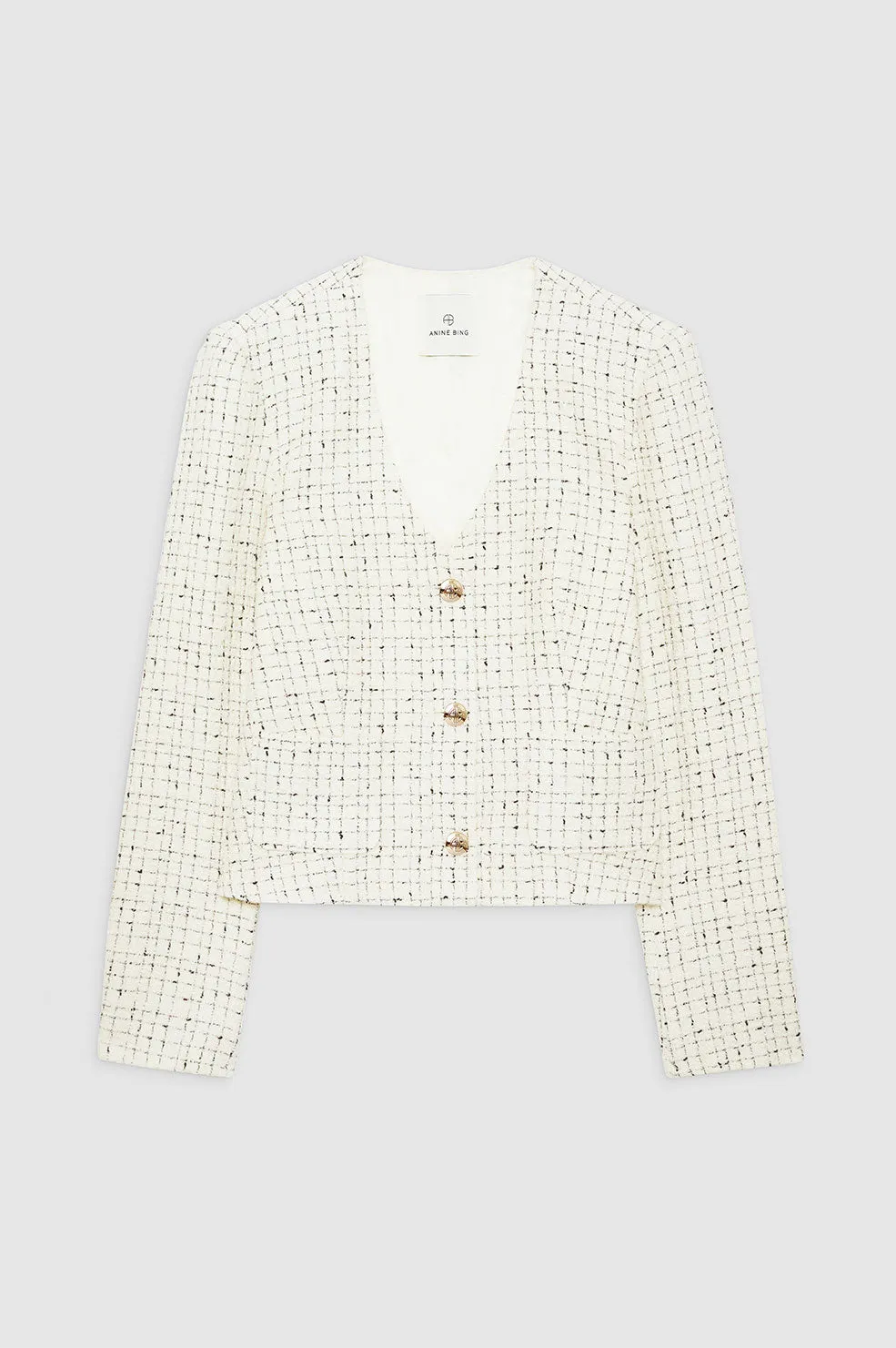 Anitta Jacket - Cream And Black Tweed