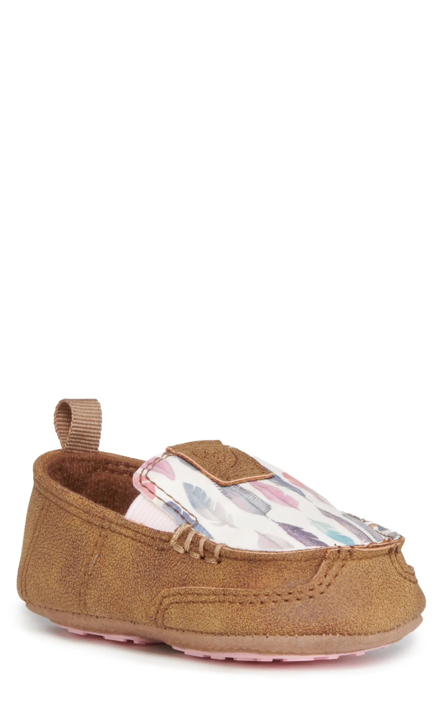 Ariat Lil Stompers Infant Anna Brown and Watercolor Feathers Cruiser Casual Shoes