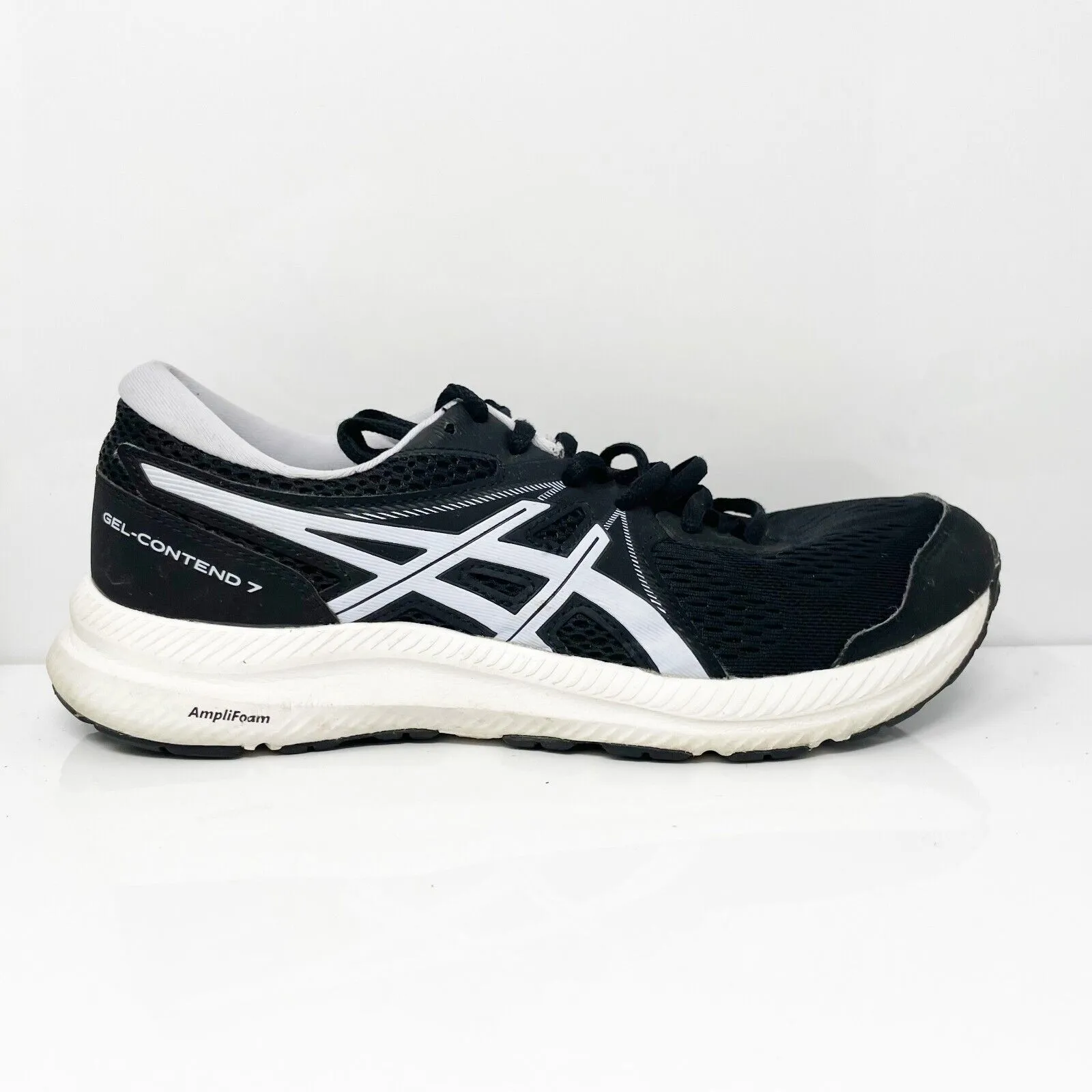 Asics Womens Gel Contend 7 1012A911 Black Running Shoes Sneakers Size 9