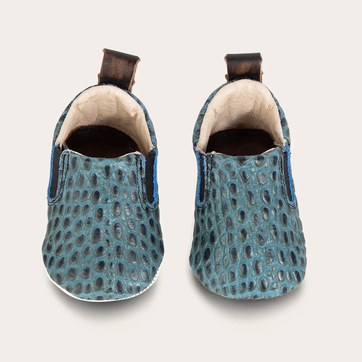 Baby kicks - Turquoise croco