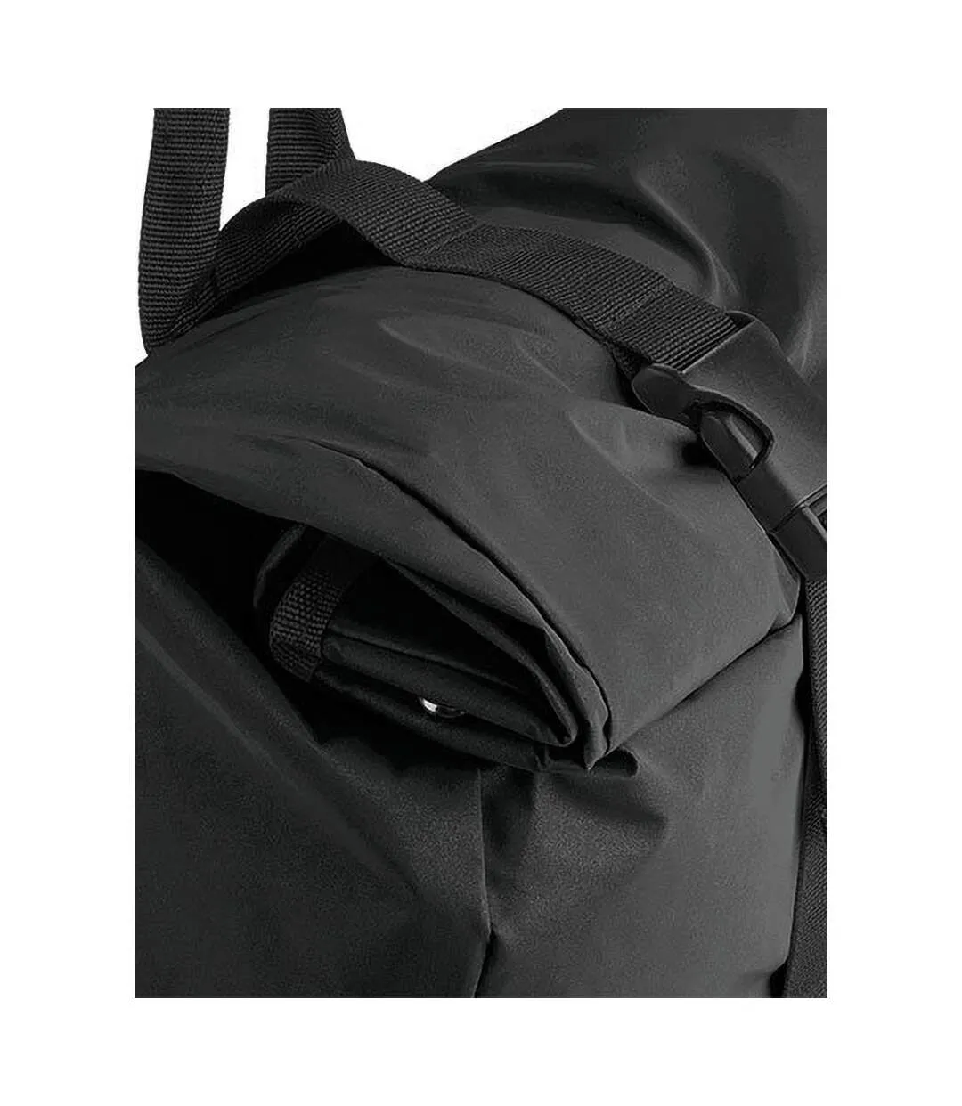 Bagbase Reflective Roll Top Knapsack (Black/Reflective) (One Size) - UTBC4017