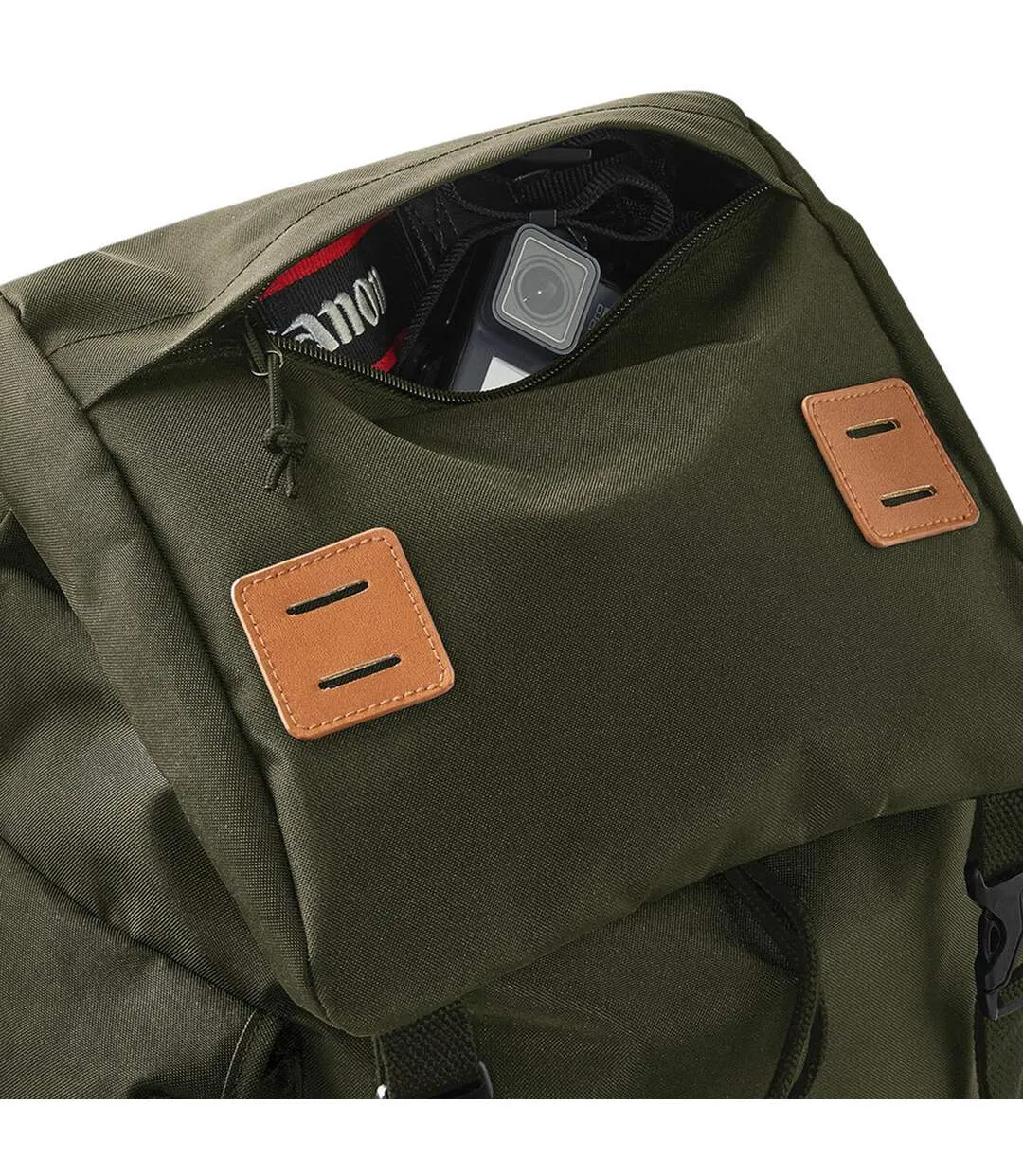 Bagbase Urban Explorer Knapsack Bag (Pack of 2) (Military Green/Tan) (One Size) - UTBC4198