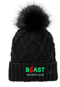 BEAST HOCKEY FAUX FUR POM BEANIE