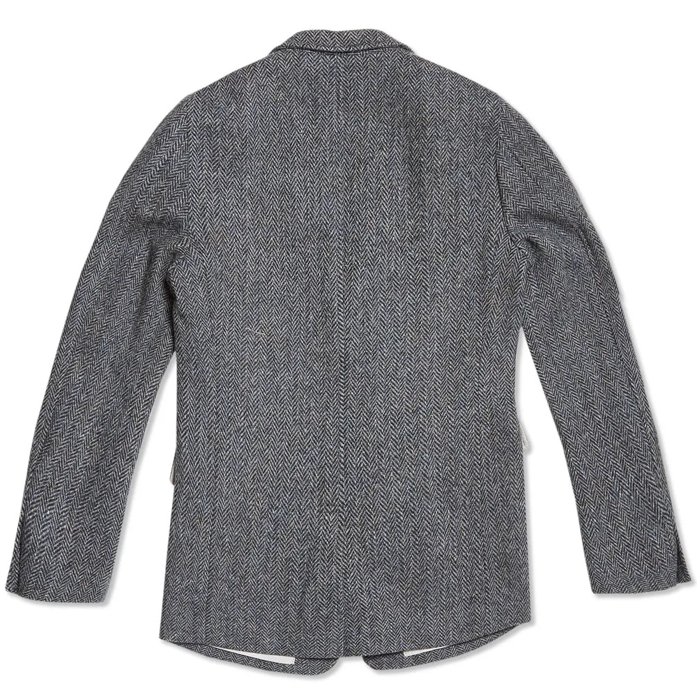 Beauty & Youth  Herringbone Harris Tweed BlazerDark Grey