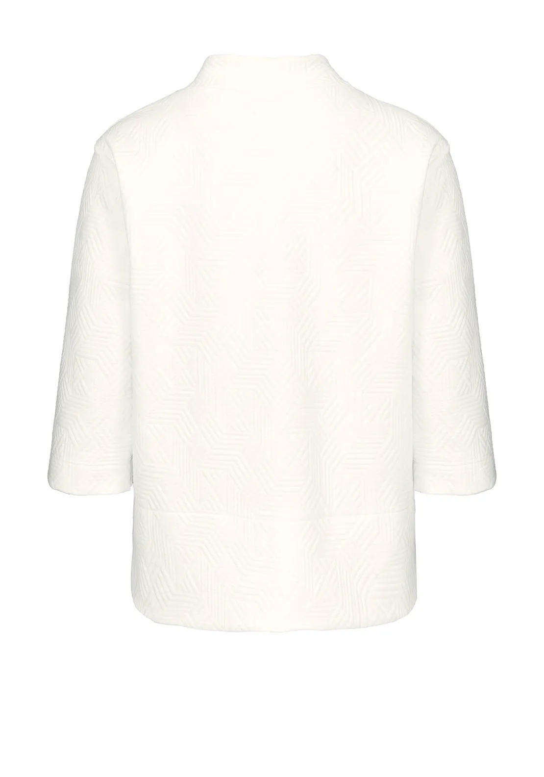 Bianca Kim Embossed High Neck Sweatshirt, White