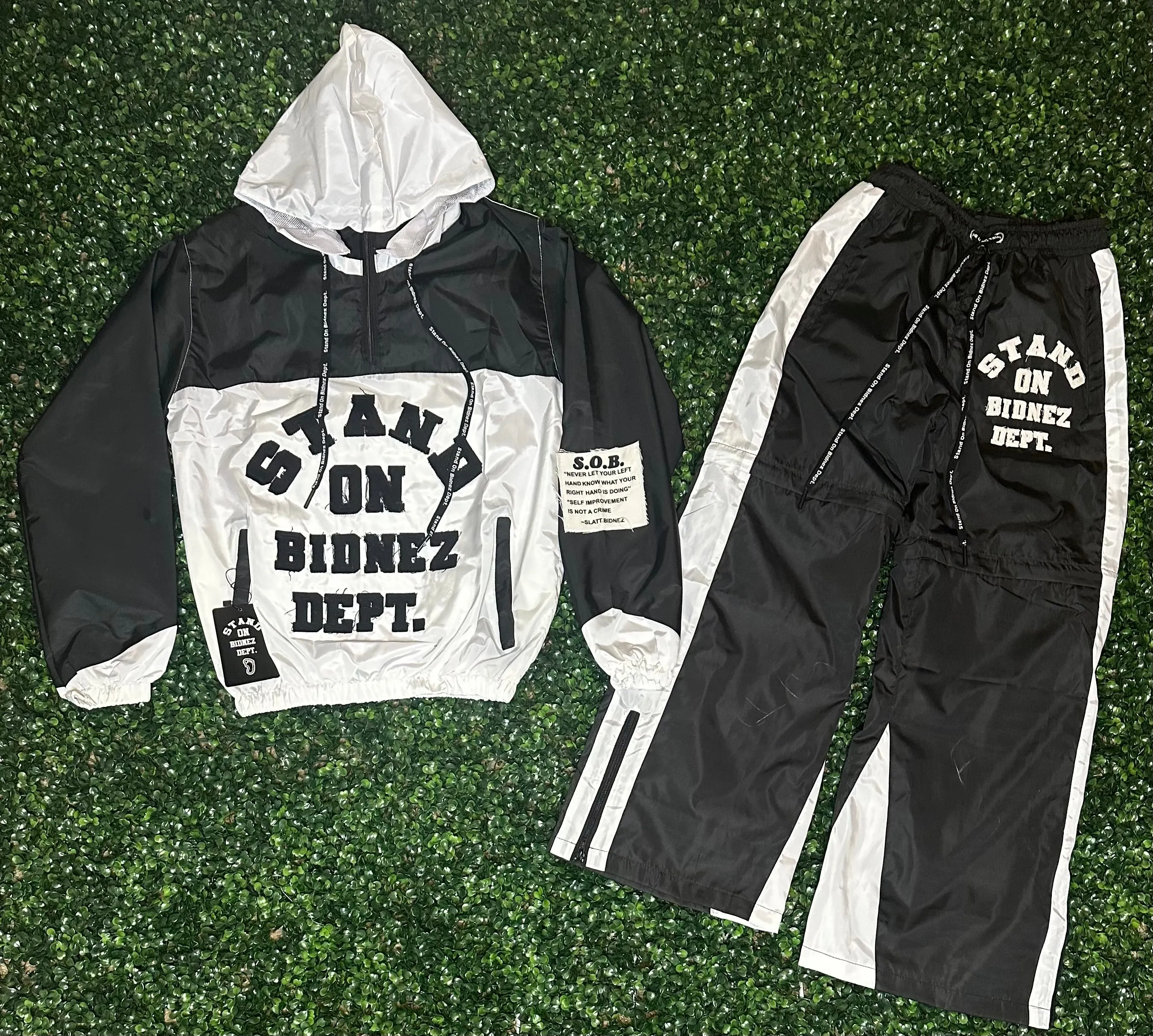 BLACK 2 n 1 WINDBREAKER SET