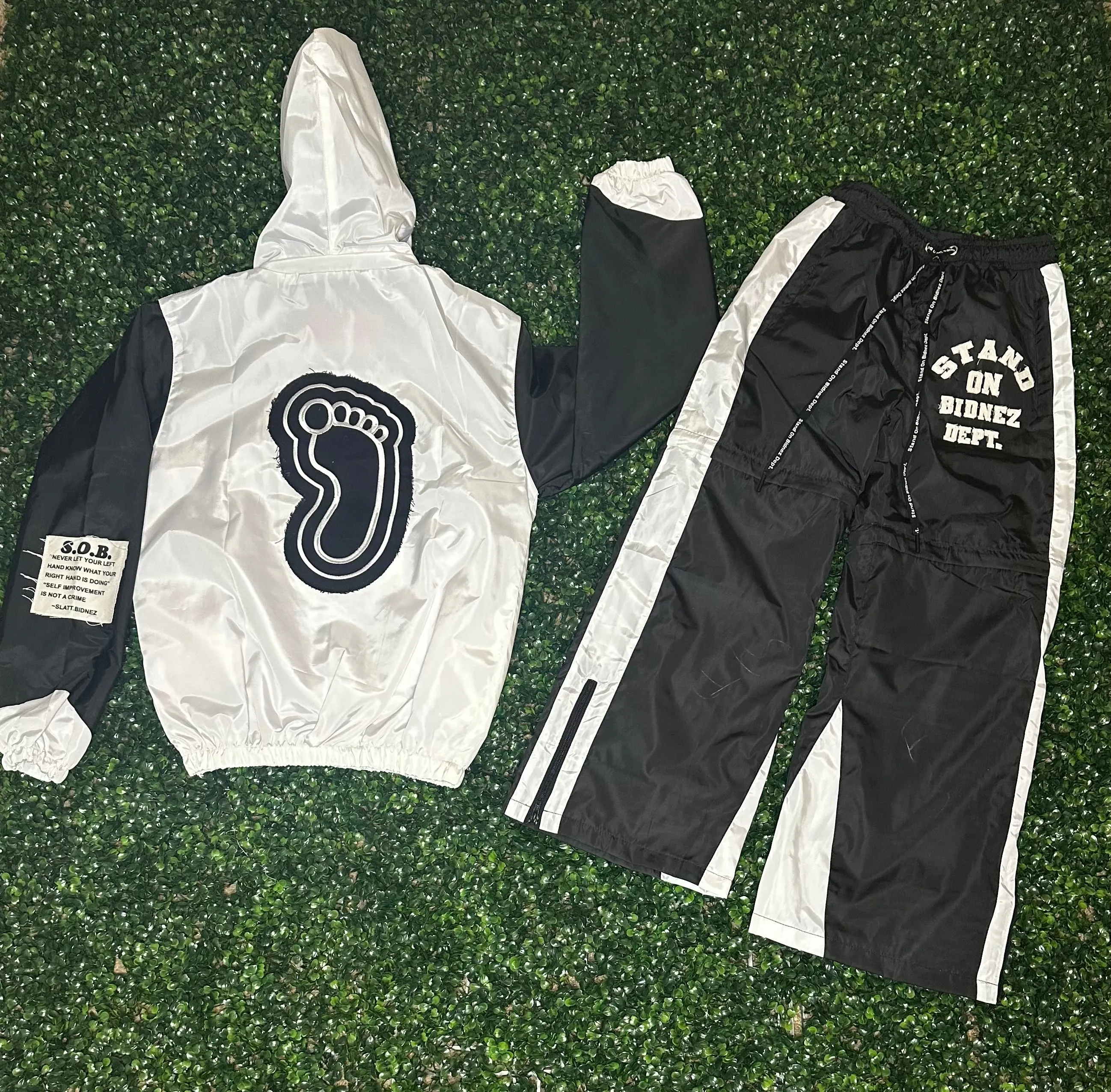 BLACK 2 n 1 WINDBREAKER SET