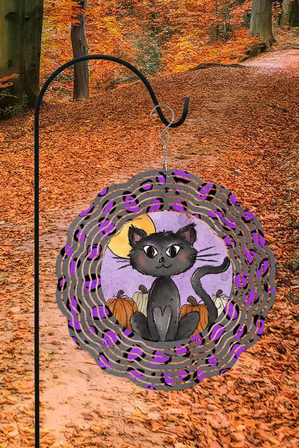 Black Cat Wind Spinner