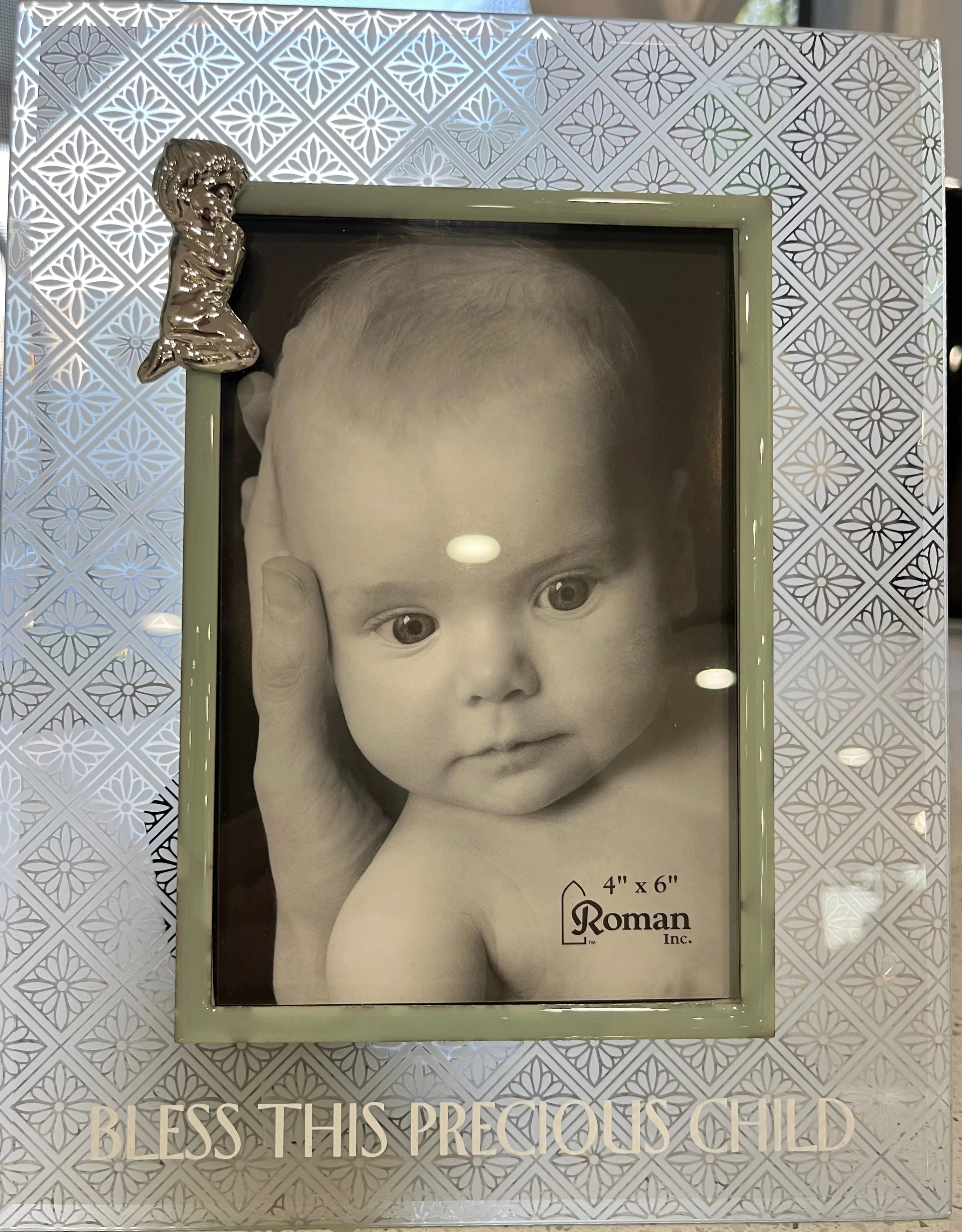 Bless This Precious Child Picture Frame - Glass Picture Frame