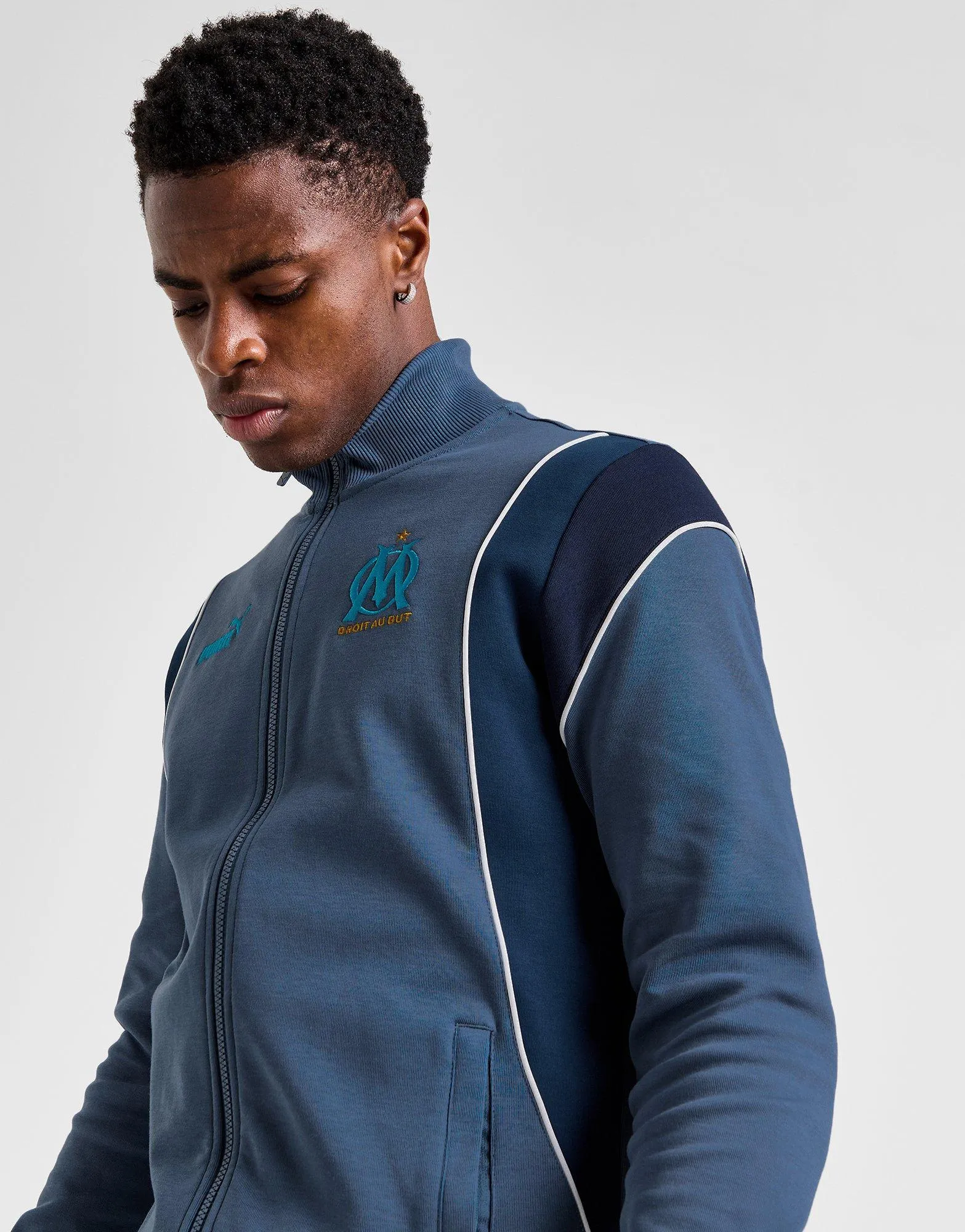 Blue PUMA Olympique Marseille Arc Track Top - JD Sports 