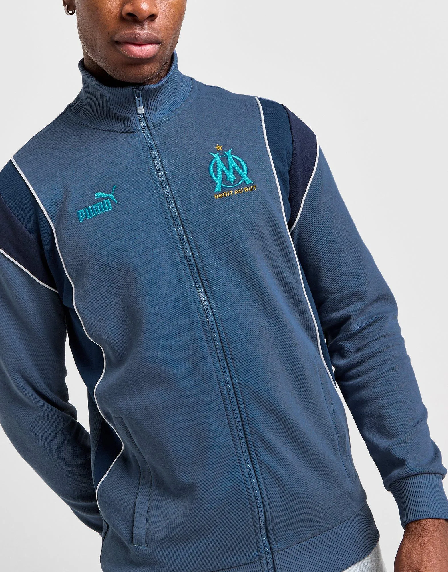 Blue PUMA Olympique Marseille Arc Track Top - JD Sports 