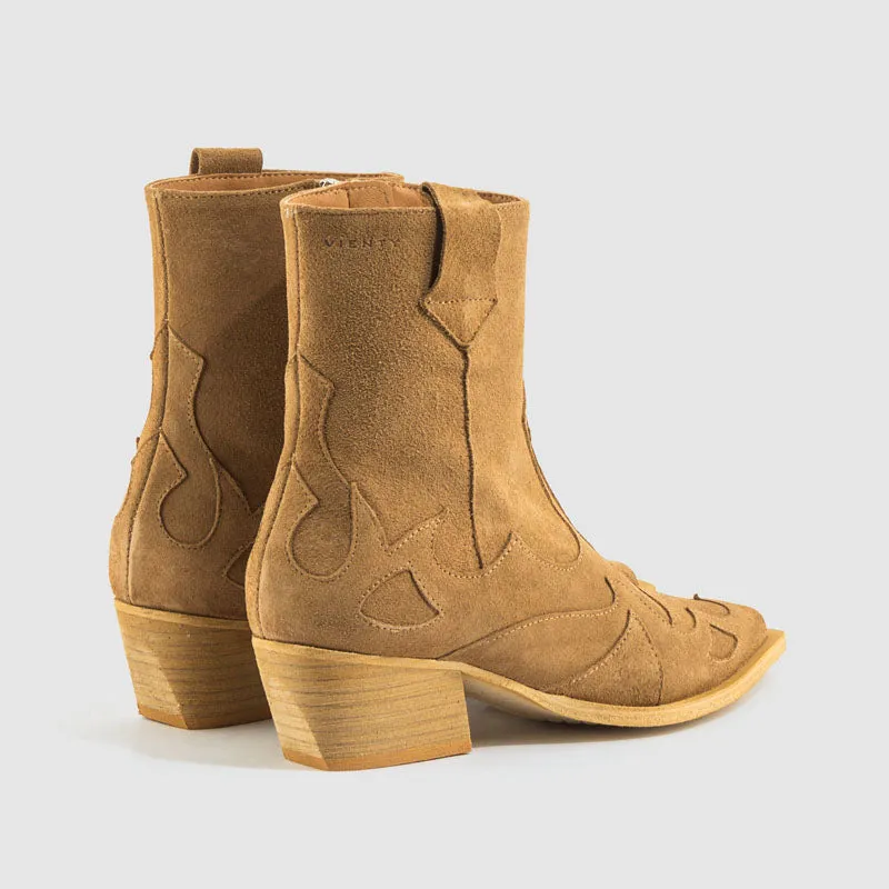 BOTIN COWBOY PIEL  CAMEL