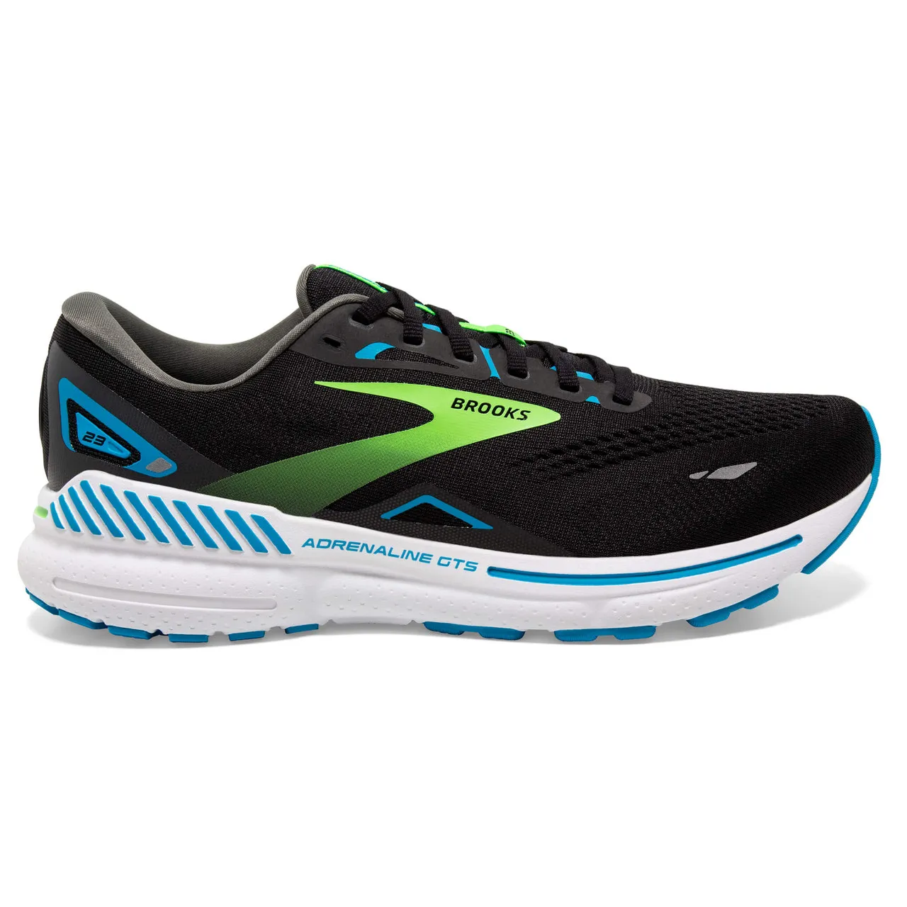 Brooks Brooks Men's Adrenaline GTS 23 Black/Hawaiian Ocean/Green