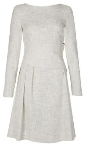 Camelot Dress White Tweed