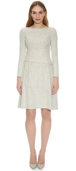 Camelot Dress White Tweed