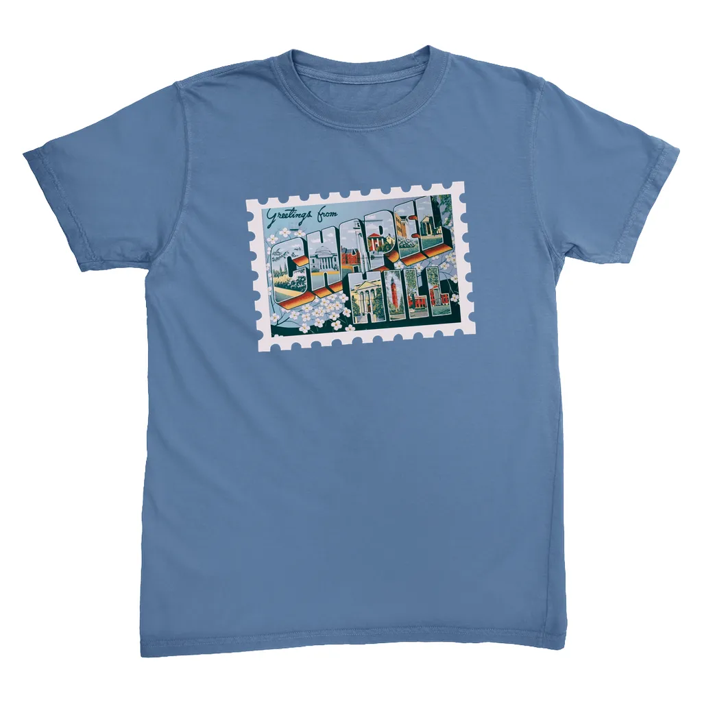 Chapel Hill North Carolina Stamp Comfort Colors Adult T-Shirt