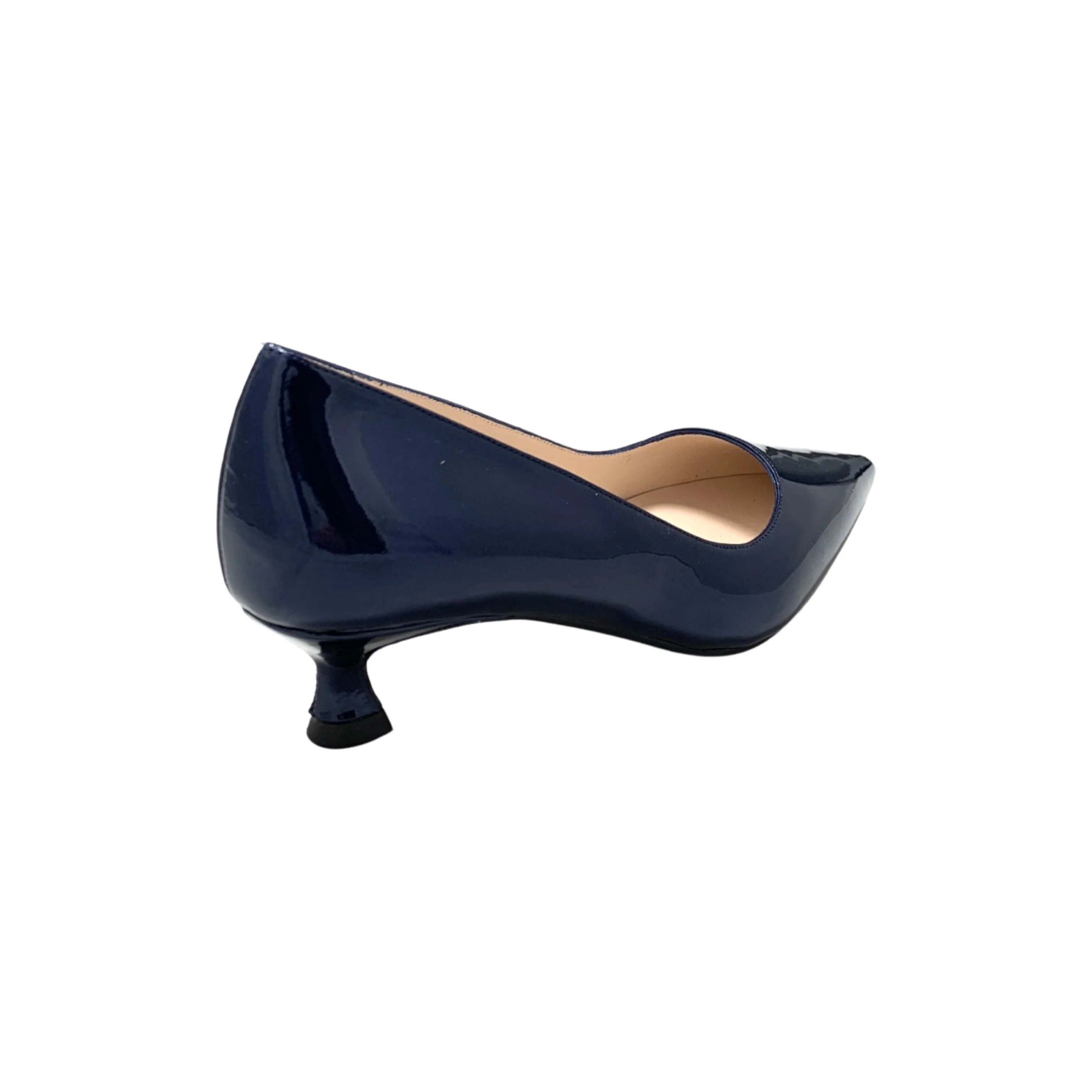 Chemia Navy Patent kitten Heel Pump