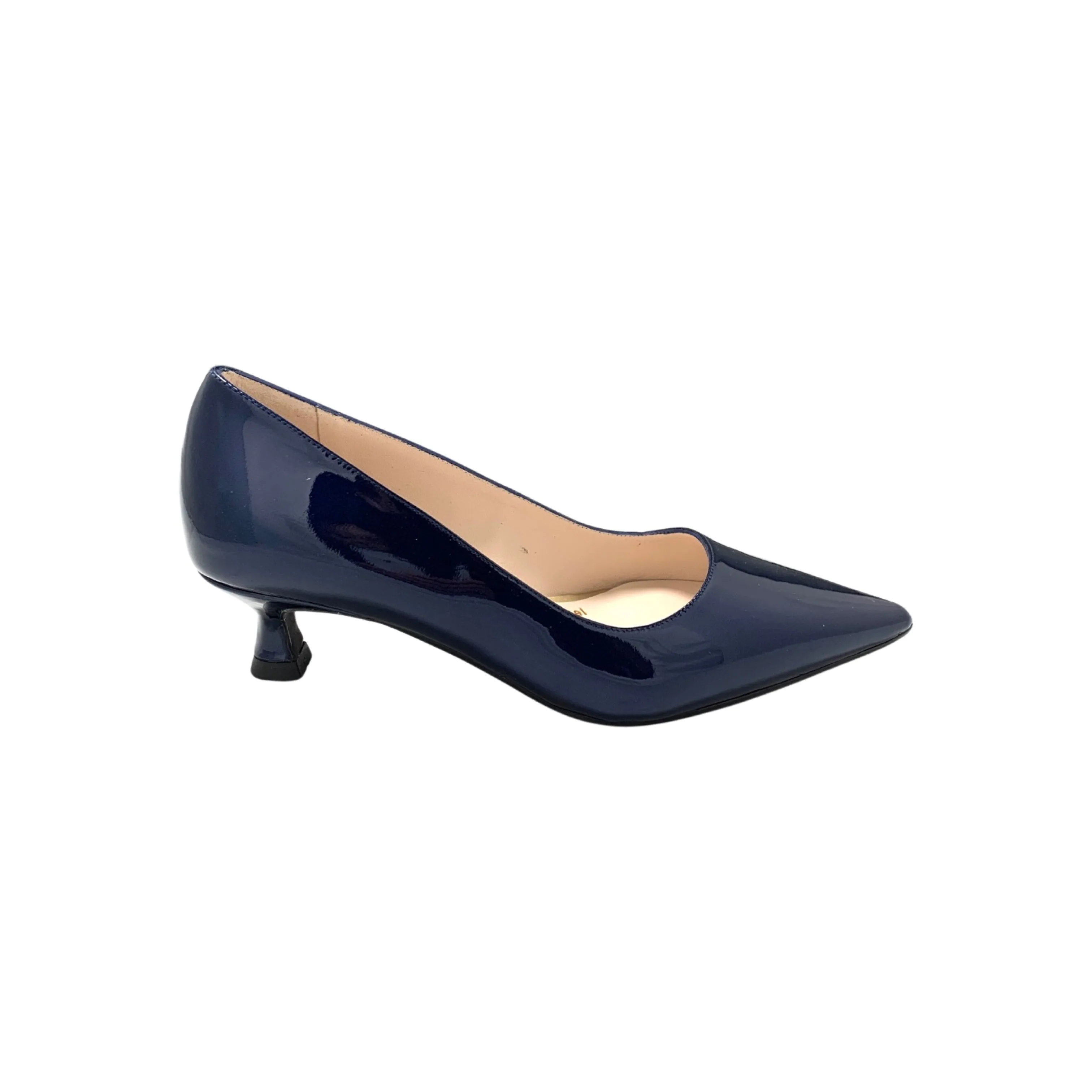 Chemia Navy Patent kitten Heel Pump