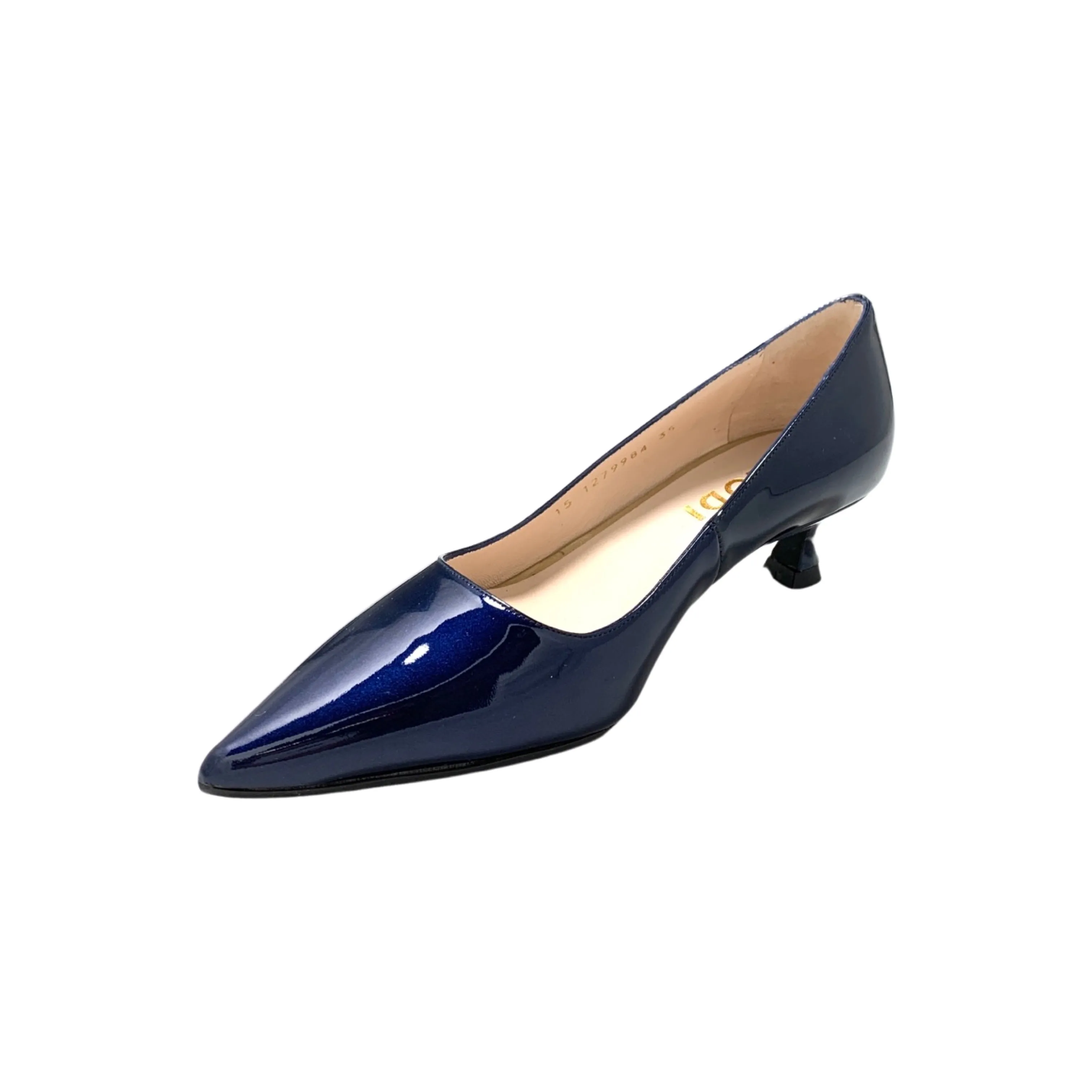 Chemia Navy Patent kitten Heel Pump