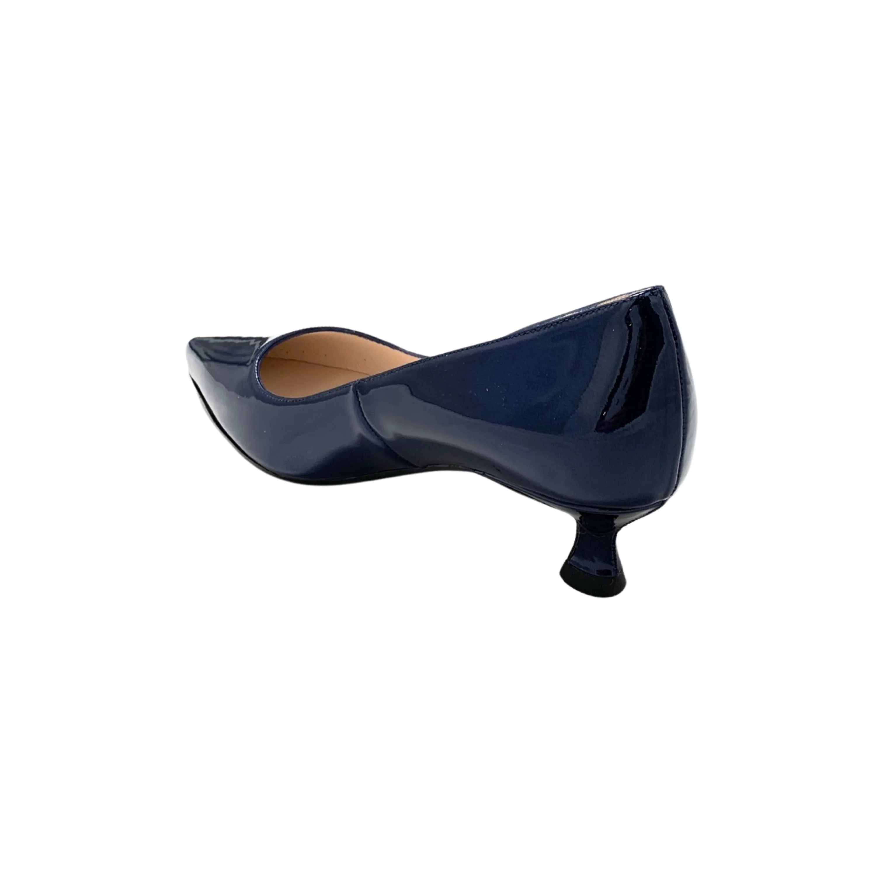 Chemia Navy Patent kitten Heel Pump