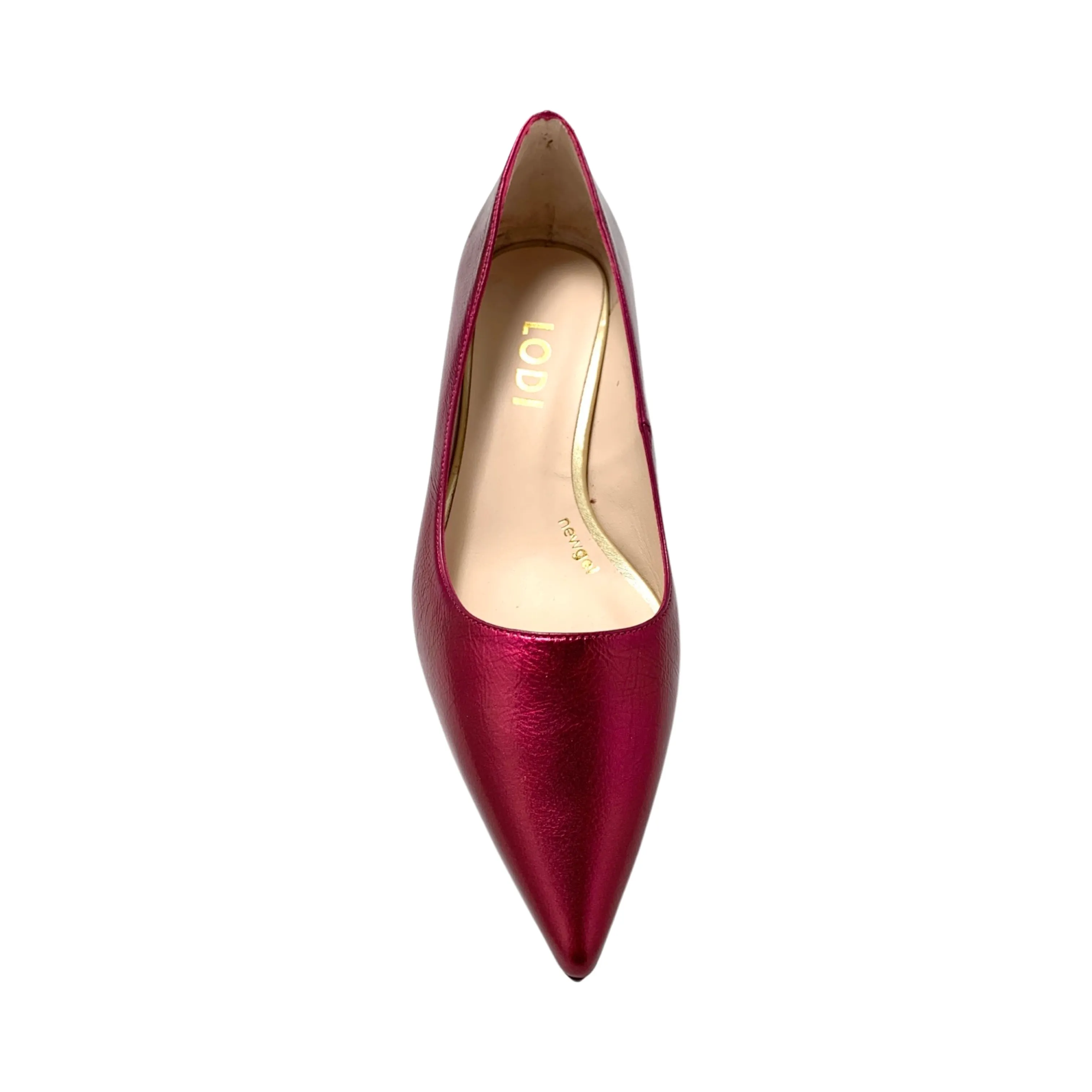 Chemia Pink Metallic kitten Heel Pump