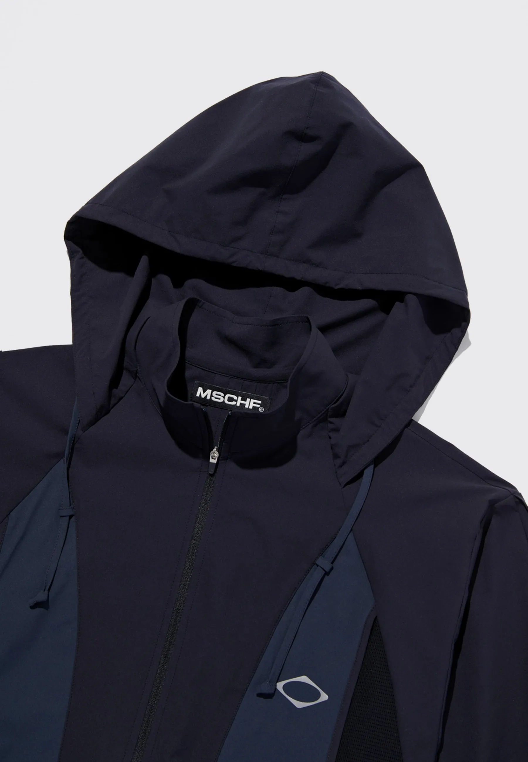 Colour Blocked Windbreaker - Black