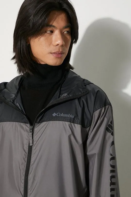 Columbia windbreaker Flash Challenger gray color