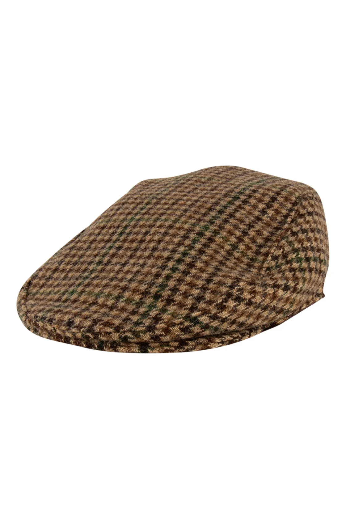 Dents Shearwater Dogtooth Flat Cap Brown