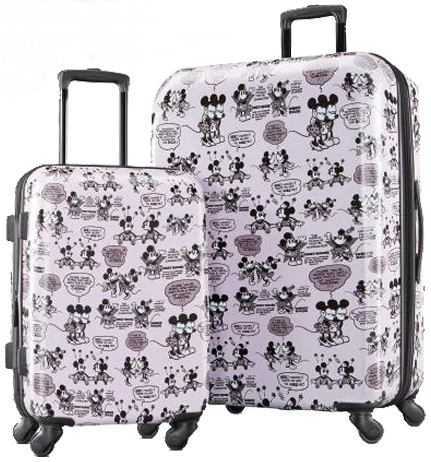 Disney Mickey & Minnie Mouse Romance Hardside 2-Piece Luggage Set 