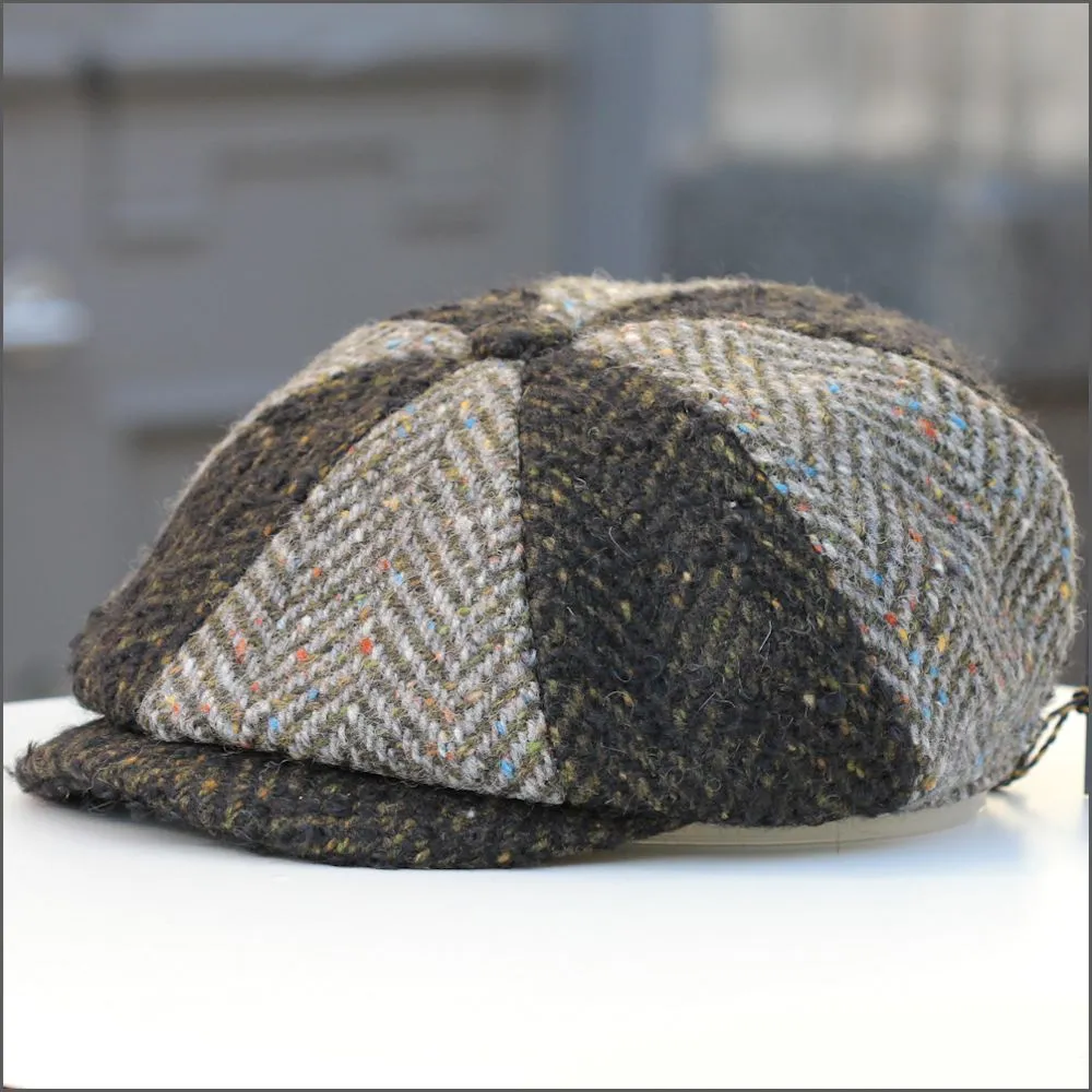 Donegal Multi Green 8pc Tweed Cap+