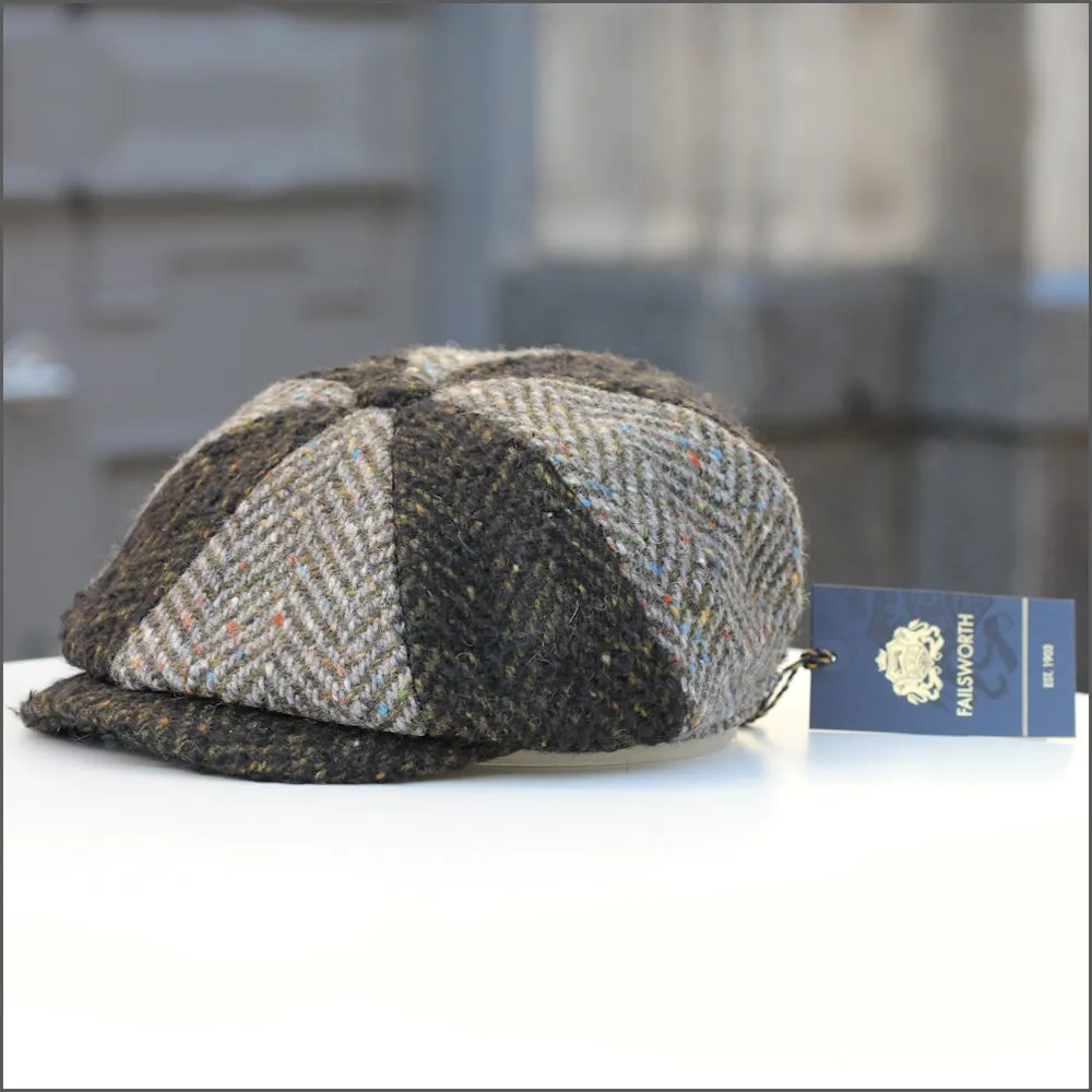 Donegal Multi Green 8pc Tweed Cap+