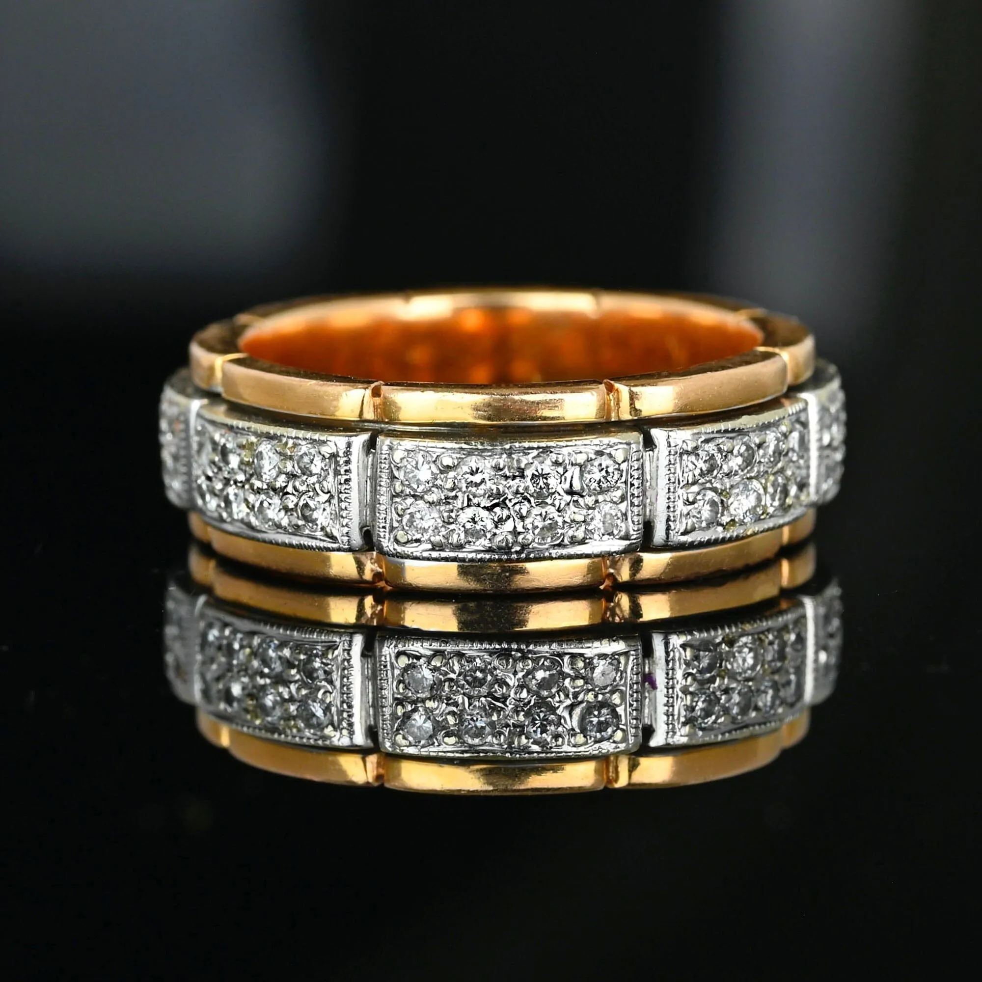 Exquisite .65 Carat Diamond 18K Gold Spinner Ring Band